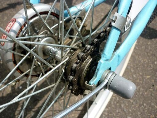 ☆自転車 ジュニアサイクル 24インチ 変速無し 子ども用自転車 ブルー×ホワイト 切り替えなし かご付き 札幌 北20条店