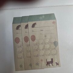 月謝袋　猫柄　３枚の画像
