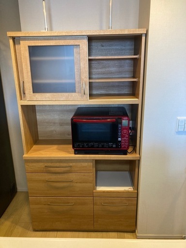 食器棚ニトリ】キッチンボードコパン100kb-lbr2