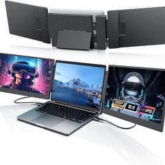 14インチ デュアルディスプレイ ポータブルモニタ 2画面 トリ...