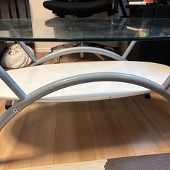 【値段交渉可能】フランス製　テーブル　ガラスの画像