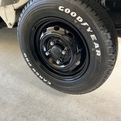 ダイハツ純正スチールホイール　ホワイトレタータイヤセットの画像