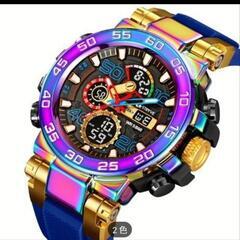 レインボー♦カラー♦ デジタル♦時計♦2色♦ 約52mm♥1点商品の画像