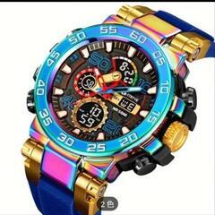 レインボー♦カラー♦ デジタル♦時計♦2色♦ 約52mm♥1点商品の画像