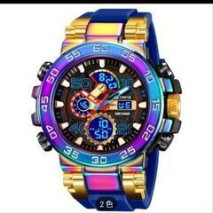 レインボー♦カラー♦ デジタル♦時計♦2色♦ 約52mm♥1点商品の画像