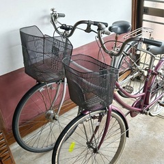 自転車 ママチャリ グレー