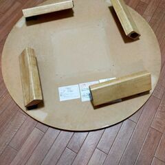 折りたたみ式丸形座卓（ちゃぶ台・ローテーブル）の画像