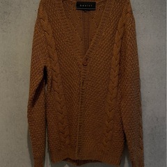 bexist アルパカ混 ケーブルニットカーディガン
