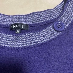 インディヴィ オフショルダー セーター トップス フォーマルの画像
