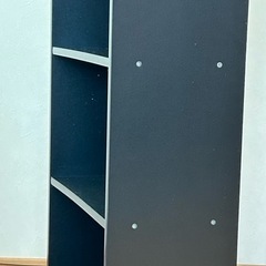 どんな部屋にも合いやすい！３段カラーボックス(黒)の画像