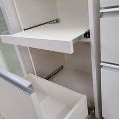 J9455　真保家具　レンジ台　ホワイト　クリーニング済み【リユースのサカイ柏店】の画像