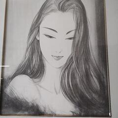 鶴田一郎　美人画『まなざし』の画像