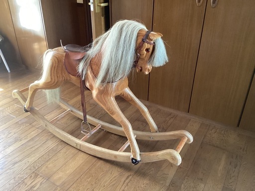 82967☆英国 ヴィンテージ 木馬 オブジェ 置物 ディスプレイ