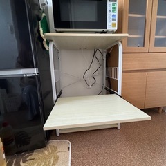 コンセント付き電子レンジラック