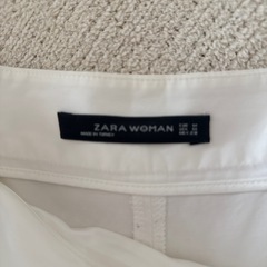 ZARA白スカート風パンツの画像