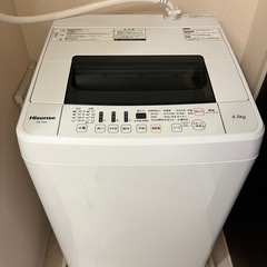 実働　hisense 4.5kg 洗濯機　急募　直接引取り