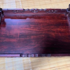 楽天市場】唐木 花台 黒檀 松彫 1.8尺 アウトレット約54x33x13cm