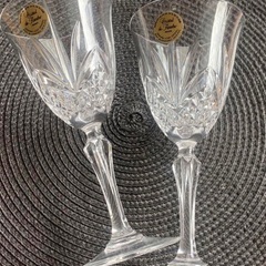 4個　Cristal de Flandre クリスタル ワイング...