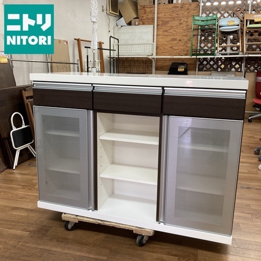 ジモティー限定価格！S749 ⭐ NITORI ニトリ バーカウンター モデナ120 幅120cm USED 綺麗