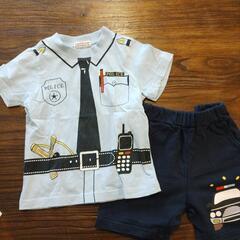 【子供夏服】POLICE上下セット　９０