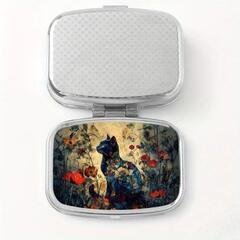 【新品】猫好きさん必見！★メタルケース★薬、ビタミン剤、ジュエリー、イヤリングにの画像