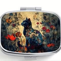 【新品】猫好きさん必見！★メタルケース★薬、ビタミン剤、ジュエリ...