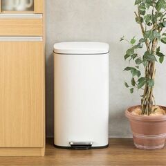 超美品　 [幅35cm] ペダルペール バゲット PWH (30L) ニトリ　ペダル式　ゴミ箱　白の画像