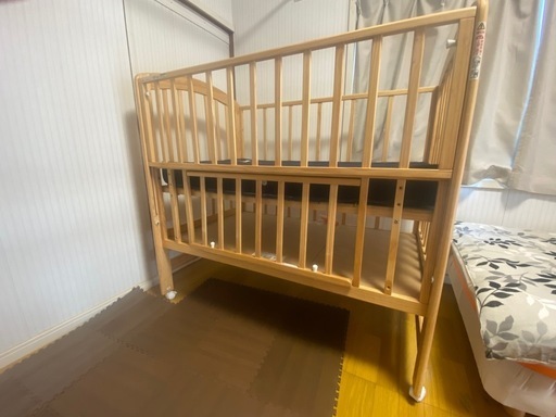 カトージ　ハイポジション　ベビーベッド　マニフレックス　マットレス　セット