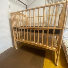 カトージ　ハイポジション　ベビーベッド　マニフレックス　マットレ...
