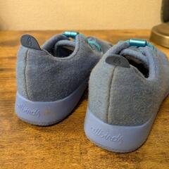 Allbirds Kid ウールランナー ブルー 18cmの画像