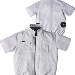 【新品・未使用】空調作業服 服単品 半袖 グレー/LL