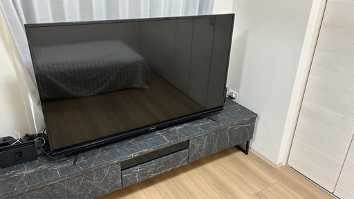 【LOWYA】大理石調テレビ台