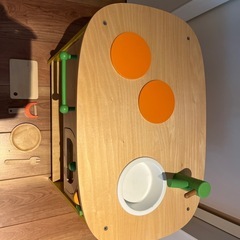 木製　
キッチン　子供　おままごと　　の画像