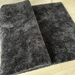 ラグマット 青み グレー  約190×190