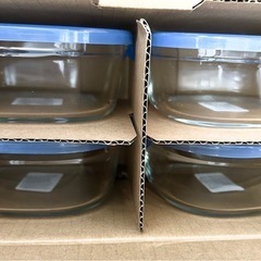 【40％オフ】iwaki(イワキ)耐熱ガラス容器　レンジ•オーブン対応可　4個セットの画像