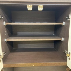 ニトリ レンジボード1枚扉 ダークブラウン 10000円