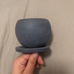 【ミニ植木鉢／受け皿セット】小ぶりで可愛い陶器鉢の画像
