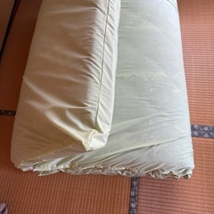 羊毛布団　カバー付き