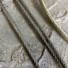 ワイヤーロープ　スリング 玉掛け 吊り具 アイ加工　4本セット　12mm（約3.6m×3本／約2.1m×1本）」の画像