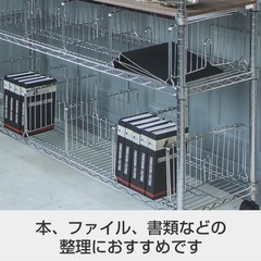 ドウシシャ ルミナスラック スチールラックパーツ ディバイダー 倒れない仕切り 奥行45cmタイプ 幅44.5×高さ21.5cm 25DB045 ブックスタンド ブックエンド 本立て 書類整理 文庫本 小物収納 キッチン 衣類 展示 ポール径25mmの画像
