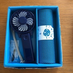 乾電池式ハンディファン　クールタオルセット