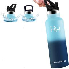 【新品・未使用】Kkapping 水筒 750ml ストロー付き...