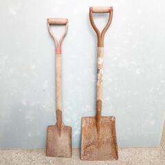 角スコップ 大 小 2個セット 中古品 サビあり