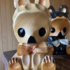 木彫の熊さんペアの画像