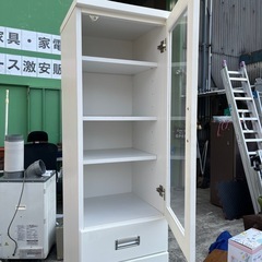 東京インテリア　食器棚　キッチン棚　棚　ホワイト　白  40.5×39×180の画像