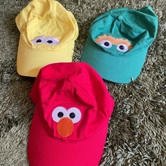 セサミストリート、キャップ　3点セット