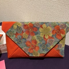 和装用　ちりめん素材　バッグセットの画像