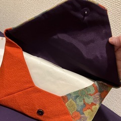 和装用　ちりめん素材　バッグセットの画像