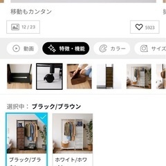 【新品未開封】早い者勝ち！ハンガーラック 伸縮式 不織布 収納 引き出し付き 伸縮可能 スチール リビング  LOWYAの画像