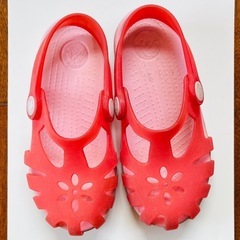 Crocs クロックス サンダル C11 18cm お花 ピンク